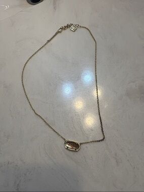 Kendra Scott Pendant Necklace with Brown Stone